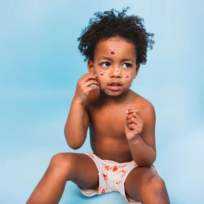 Swim Shorts-Red/Beige-Crabby