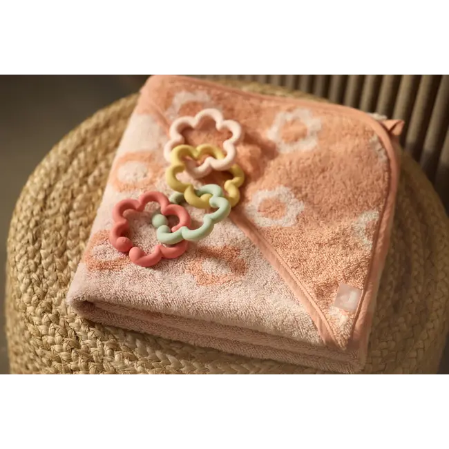 Badcape Badstof Jacquard Flower