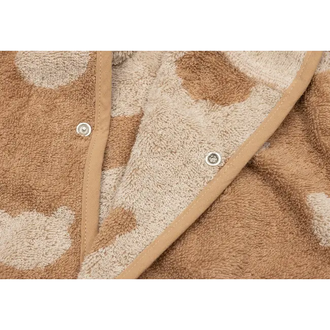 Badjas Badstof 1-2 jr jaquard teddy bear