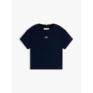 Tommy Hilfiger TONAL FLAG TEE S/S, C1G/Dark Night Navy
