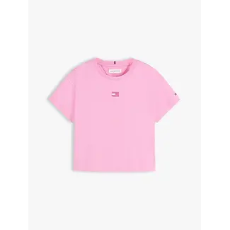 Tommy Hilfiger TONAL FLAG TEE S/S, TOU/Pink Daisy
