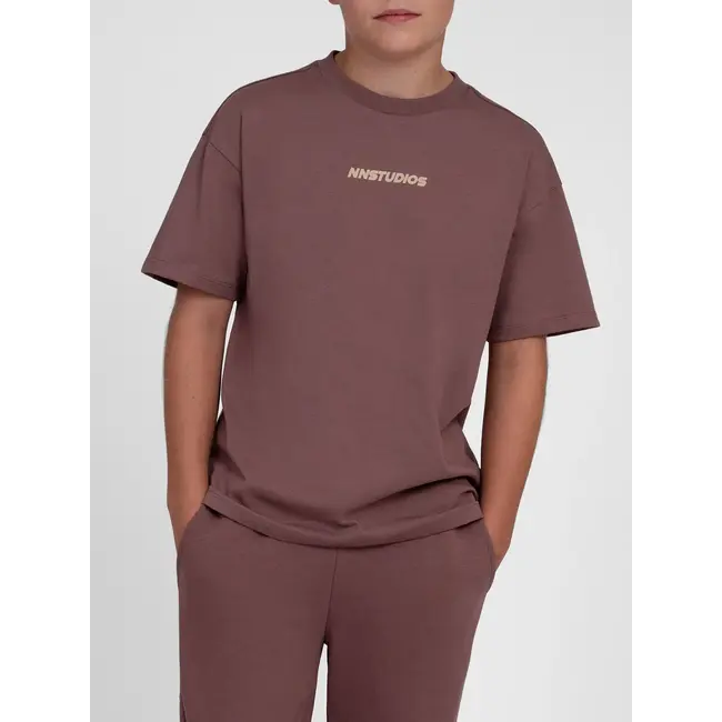 Neil Oversized T- Shirt 4802 Aubergine Brown