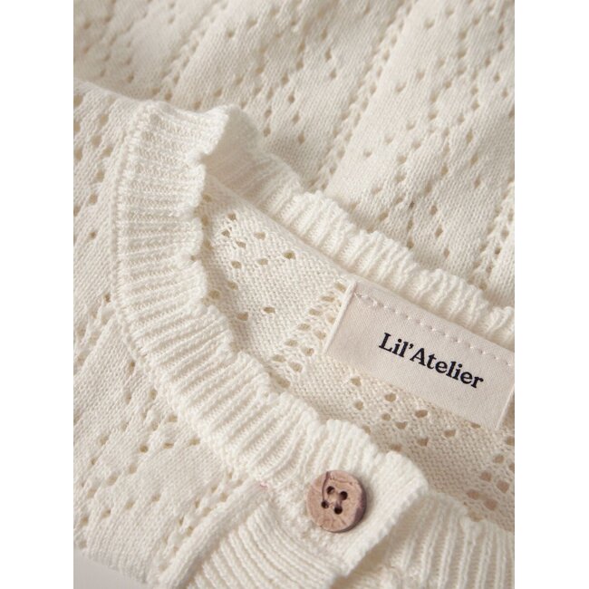 NBFJELA LS Knit Card Coconut Milk