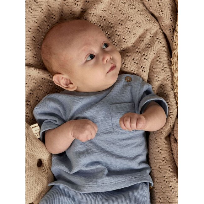NBMDIAS LOP SS Loose Sweat  Dusty Blue