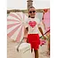 2611-7120 -770  Ruffeld Skirt Poppy Red