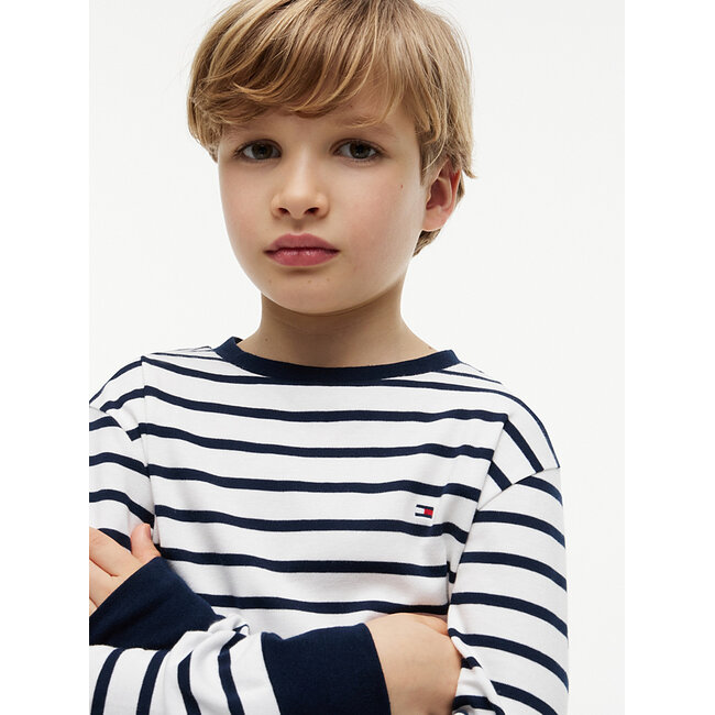 STRIPE T-SHIRT LS, 0A4/Navy Stripe