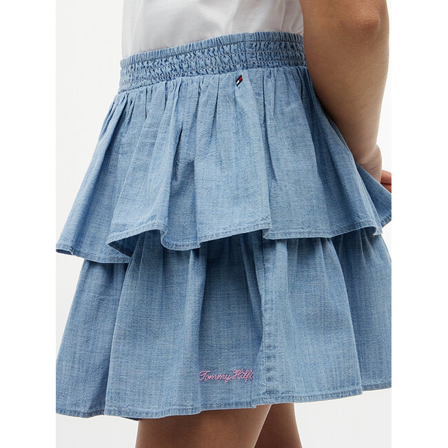 CHAMBRAY RARA SKIRT, 1CD/Denim Color 01