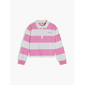 Tommy Hilfiger RUGBY STRIPE POLO LS, TOU/Pink Daisy Stripes