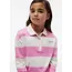 RUGBY STRIPE POLO LS, TOU/Pink Daisy Stripes