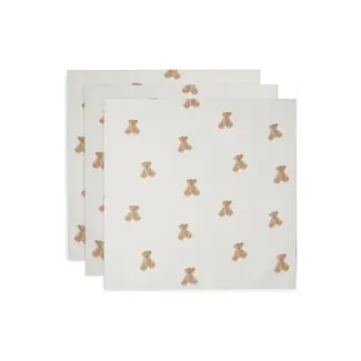 Jollein Hydrofiele doek Small 70x70 cm Teddy Bear 3 stuks