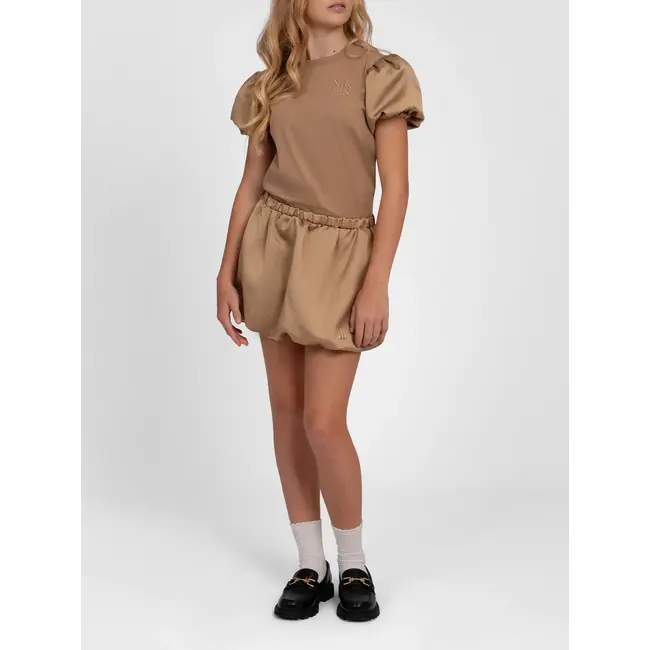 Satin Balloon Skirt 5057 Brown Sugar