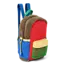 Fiery Red Patchwork Midi Backpack