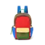 Studio Noos Fiery Red Patchwork Midi Backpack