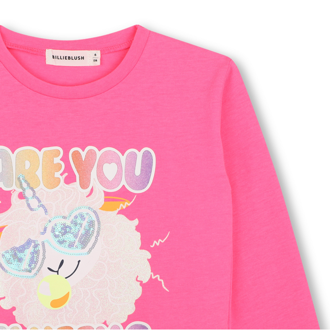T-SHIRT LANGE MOUWEN 47A ROZE