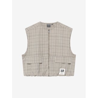 Indian Blue Jeans Gilet Check Sand/2100/Humus