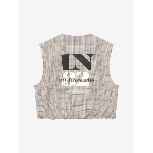 Gilet Check Sand/2100/Humus