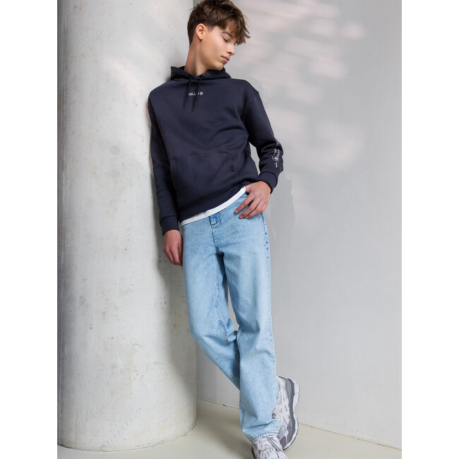 Straight Wide Fit Jeans Blue 7166 Used Light Denim