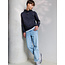 Straight Wide Fit Jeans Blue 7166 Used Light Denim