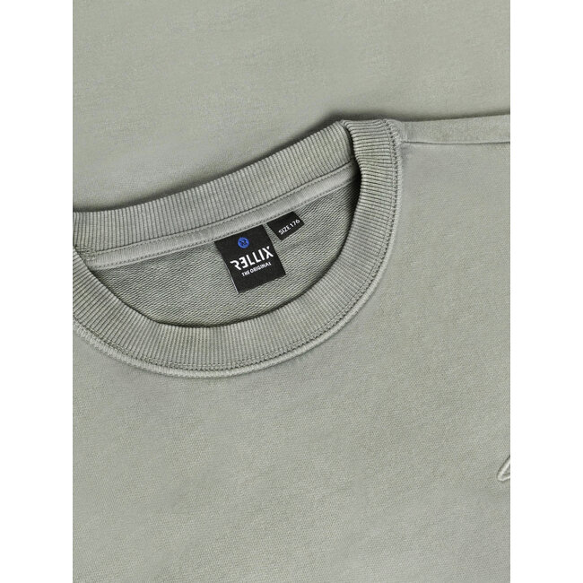 Oversized T-Shirt Basic Washed Green 9685 Mid Green