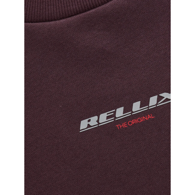 Sweater Rellix Backprint Brush  4222 Dusty Bordeaux