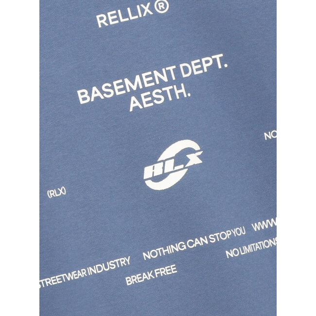Hoodie Rellix Backprint Brush  7258 Ash Blue