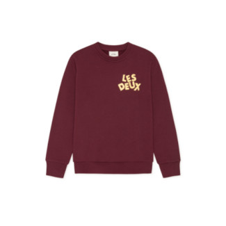 Les Deux Logo Sweatshirt  654 CHOCOLATE TRUFFLE RED