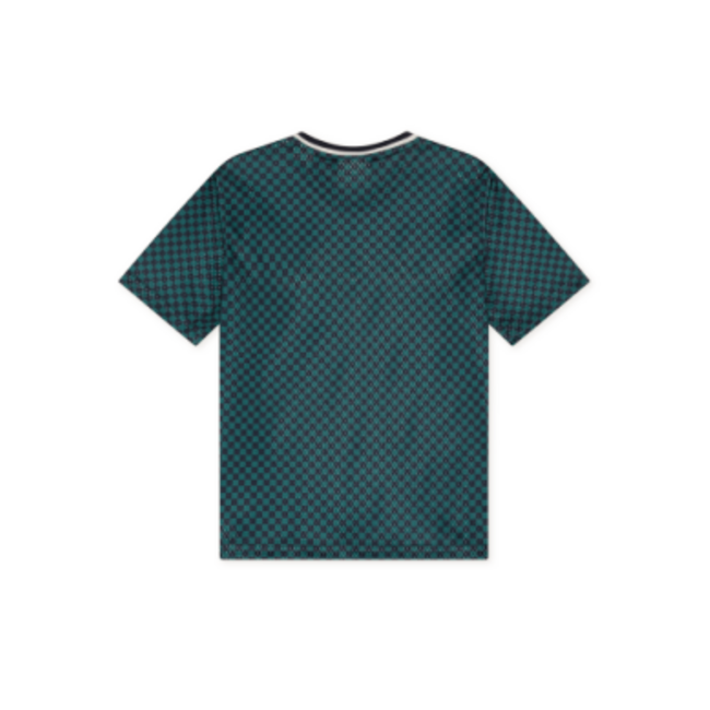 Check AOP Mesh T-Shirt  509 MEDITERRANEA GREEN