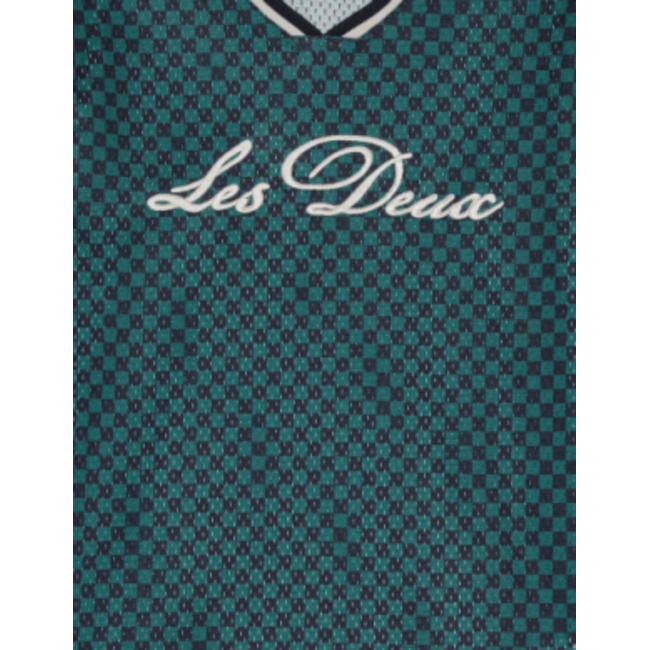Check AOP Mesh T-Shirt  509 MEDITERRANEA GREEN