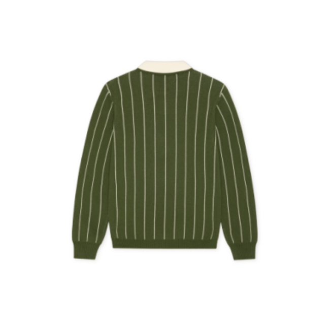 Signature Knitted LS Polo  566 RIFLE GREEN