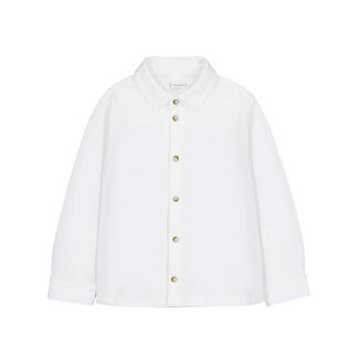 Mayoral Long-sleeve pique knit shirt 91White