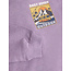 Oversized Hoodie Chest Print  Purple 6986 Purple Melange