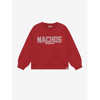 DAILY7 Oversized Sweater Artwork  Red 4653 Rythmic Red