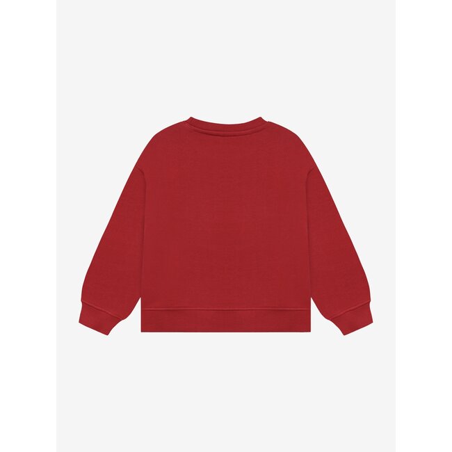 Oversized Sweater Artwork  Red 4653 Rythmic Red