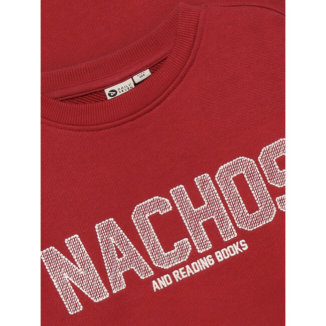 Oversized Sweater Artwork  Red 4653 Rythmic Red