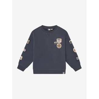 DAILY7 Oversized Sweater Badges  Grey 3930 Odyssey Gray