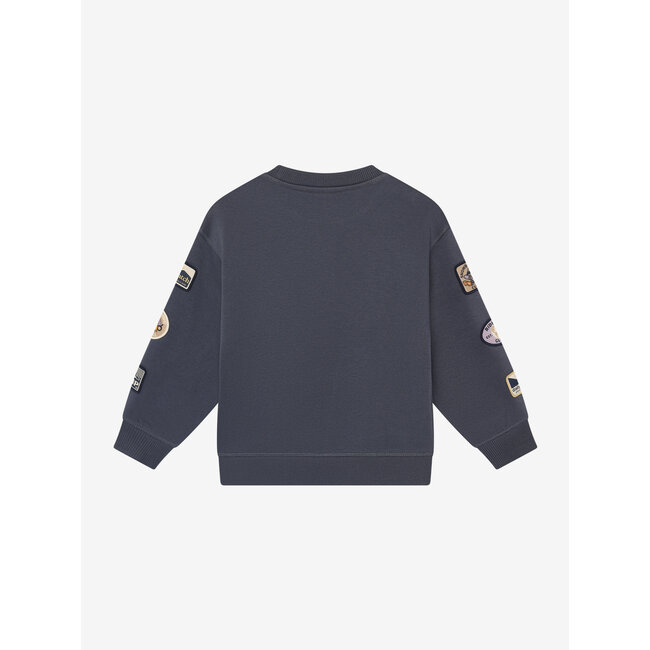 Oversized Sweater Badges  Grey 3930 Odyssey Gray