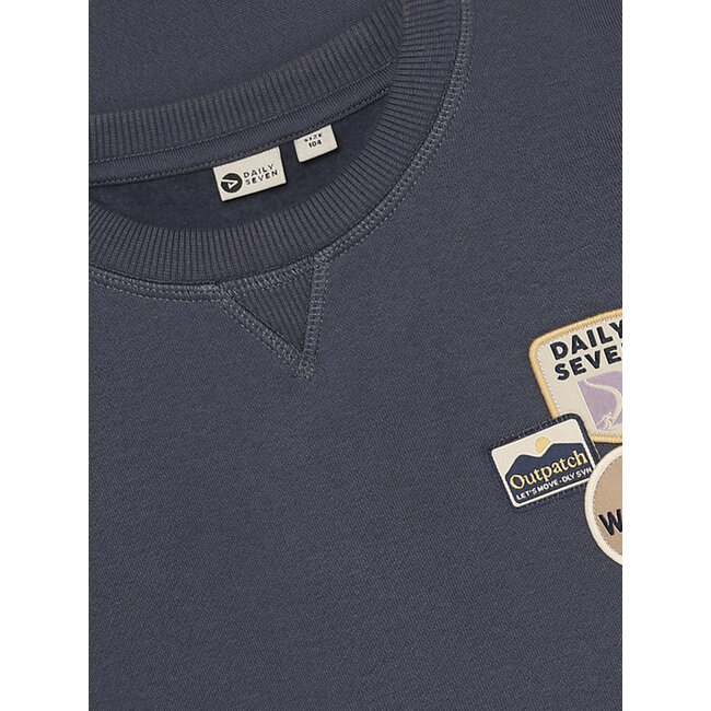 Oversized Sweater Badges  Grey 3930 Odyssey Gray