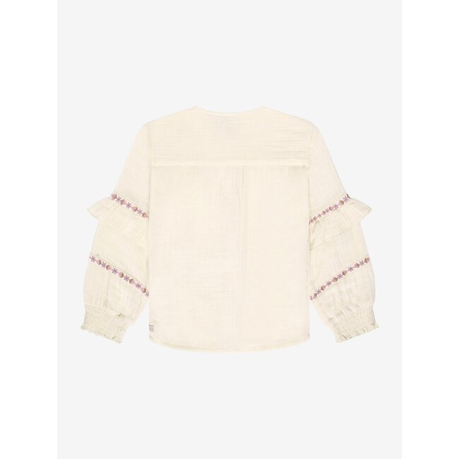 Shirt Longsleeve Ruffle  Sand 1611 Mother of Pearl