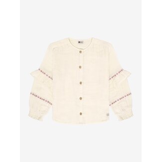 DAILY7 Shirt Longsleeve Ruffle  Sand 1611 Mother of Pearl