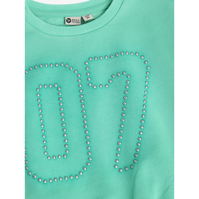 Sweater Cropped  Green 9621 Sea Green