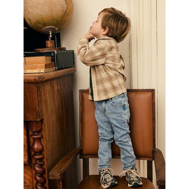 Fancy Check Shirt  Brown 2120 Ginger Root