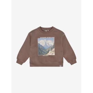 DAILY7 Oversized Sweater Print  Brown 2721 Almond Brown