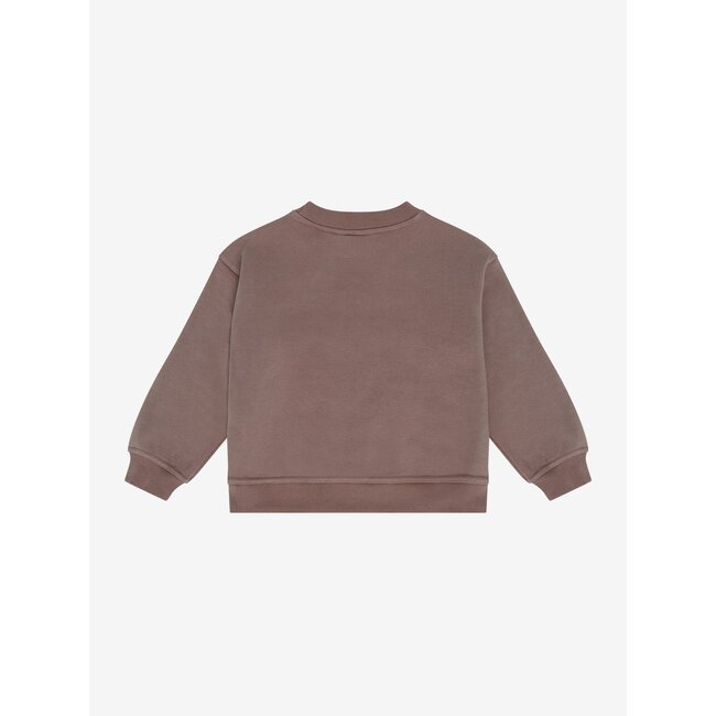 Oversized Sweater Print  Brown 2721 Almond Brown
