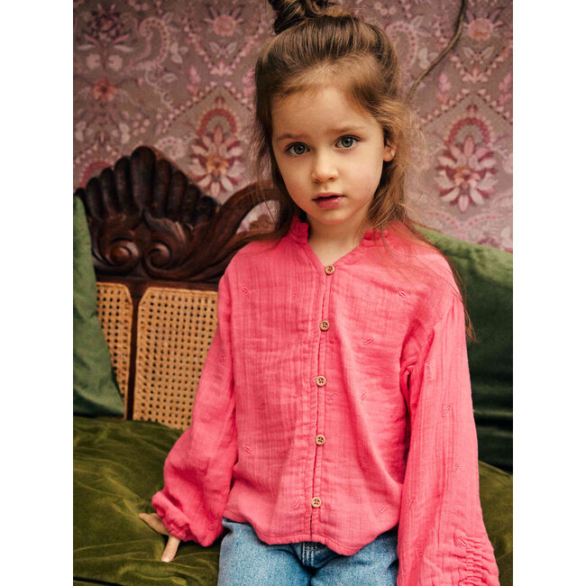 Shirt Longsleeve Embroidery  Pink 5521 Desert Rose