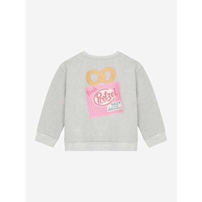 Sweater Backprint  Grey 1231 Light Grey Melange
