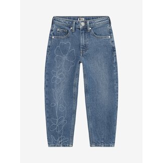 DAILY7 Denim Barrel Fit print  Grey 1149 Used Grey Denim