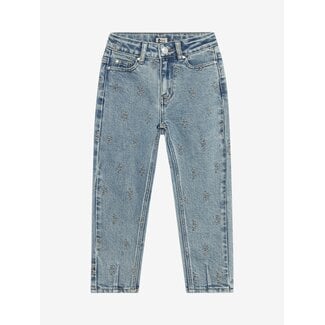 DAILY7 Denim Mom Fit Embroidery  Blue 7154 Used Medium Denim