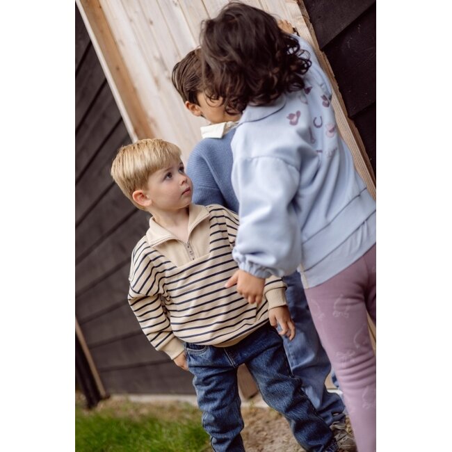 Sweater 7910 AOP Dark Blue Stripe