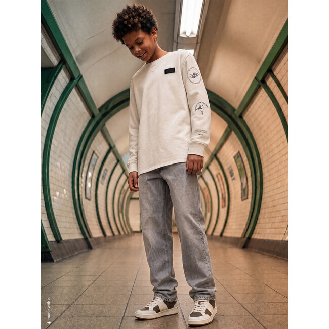 Wide Loose Fit Grey Jeans Grey/1170/Light Grey Denim