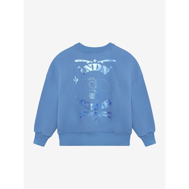 Sweater Foilprint Blue/7556/Campanula